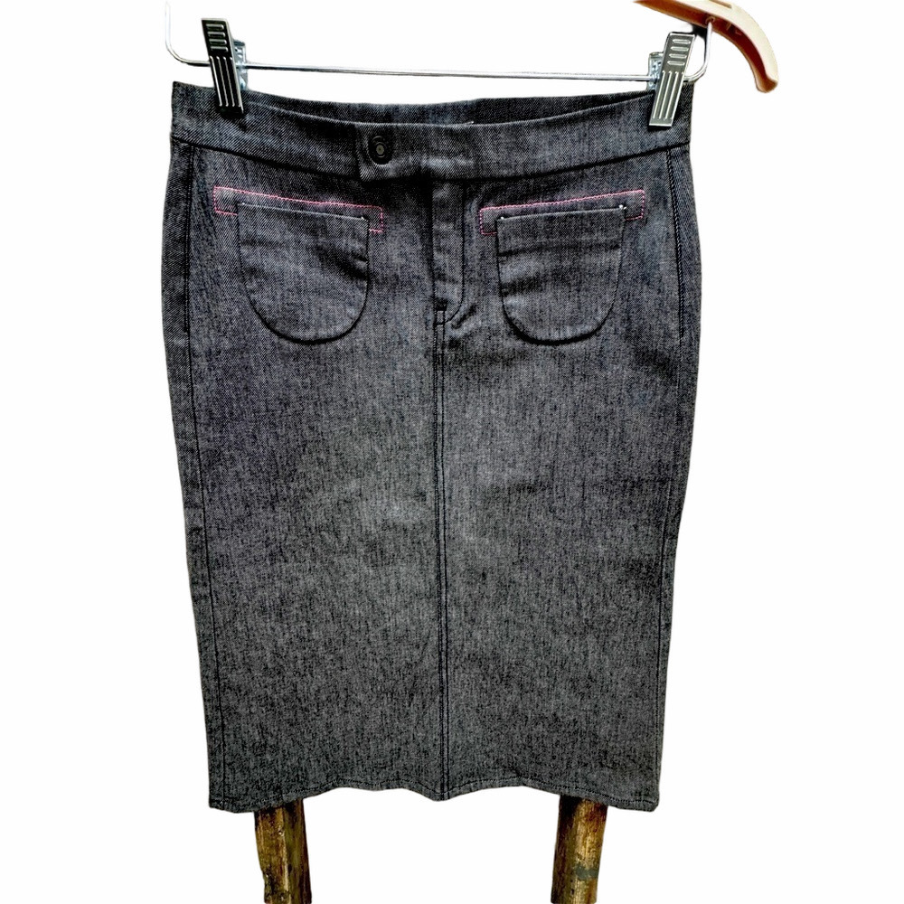 Vintage y2k Diesel denim midi skirt size 27